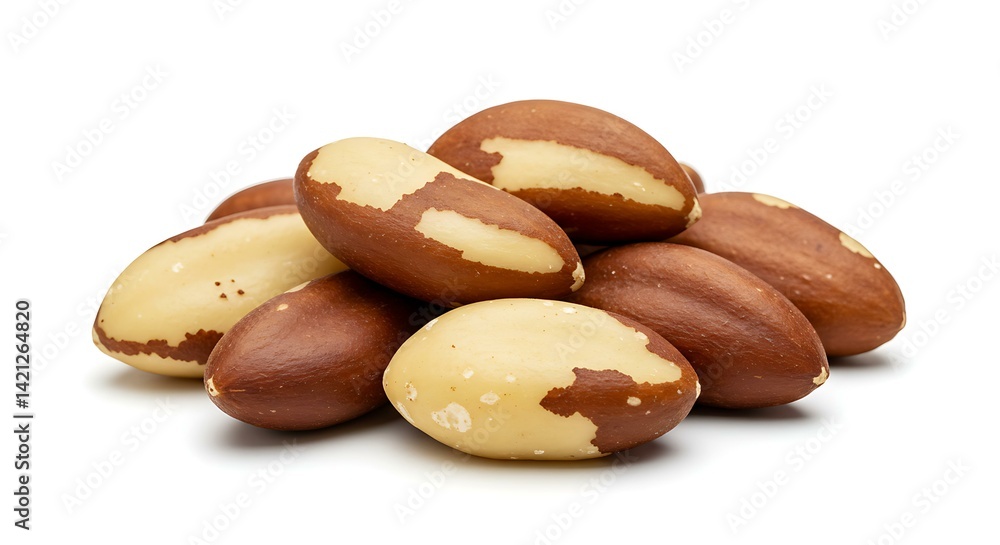 Fototapeta premium Castanhas do Brasil isoladas em fundo branco