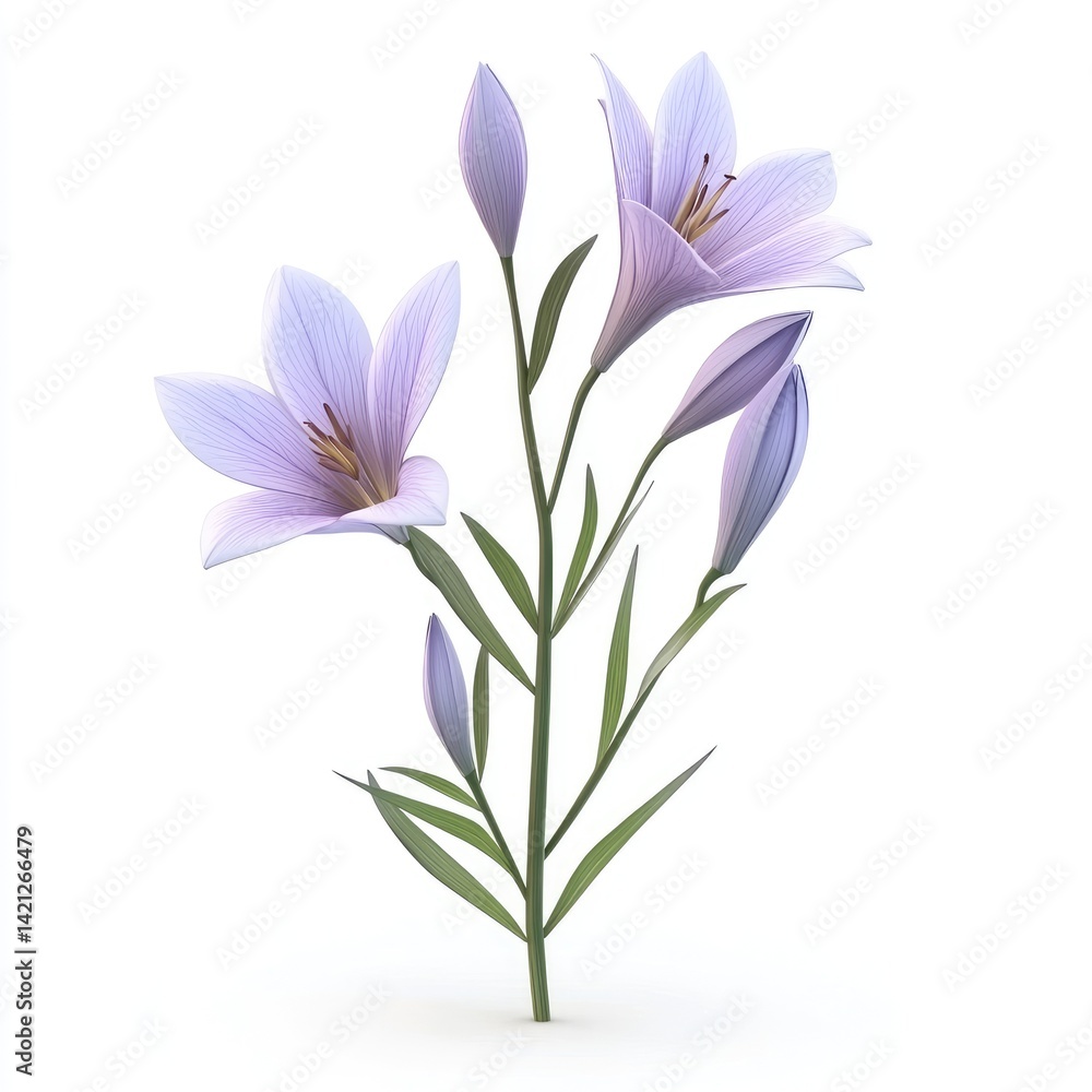 Delicate pastel purple lilies in a simple floral arrangement. Delicate pastel purple lilies in a simple floral arrangement.