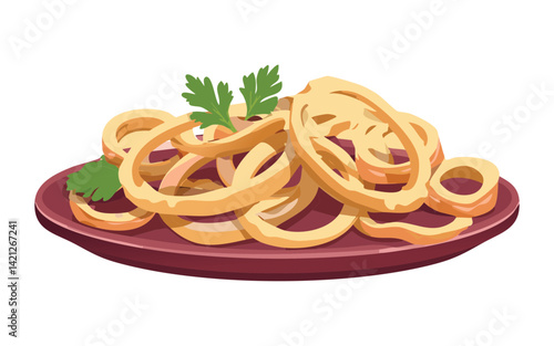 Onion Ring - Vector Illustration