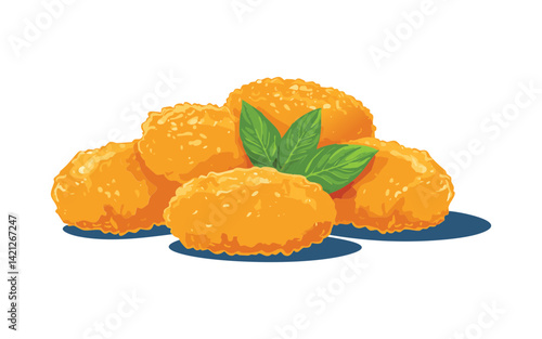 Chicken Nuggets - Vector Illustration