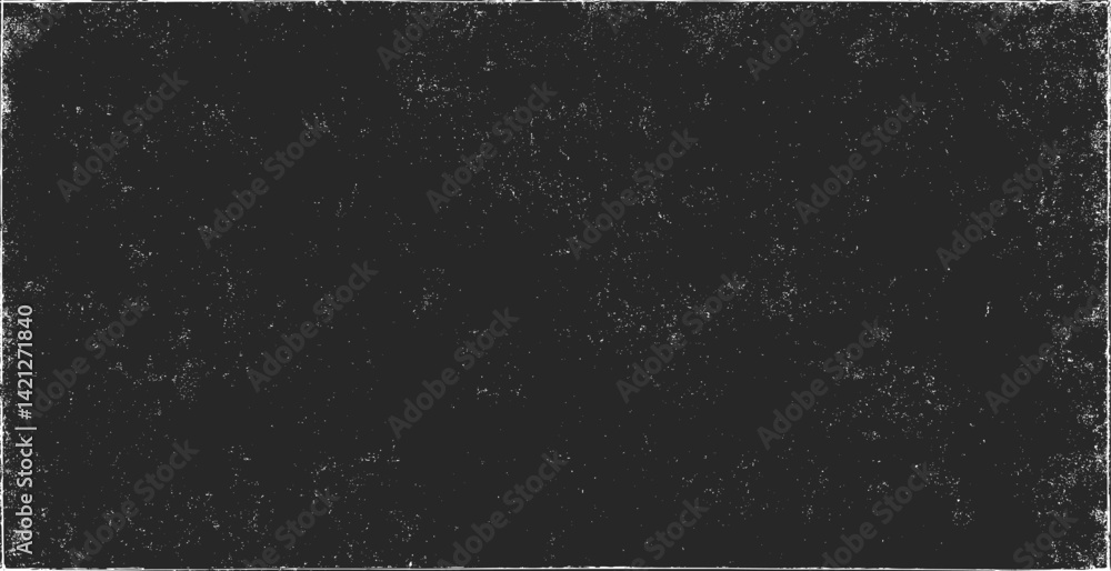 Grunge texture pattern frame. Black design border. Old paper vector illustration.