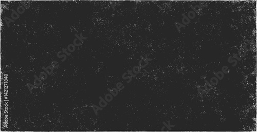 Obraz na płótnie Grunge texture pattern frame. Black design border. Old paper vector illustration. w salonie