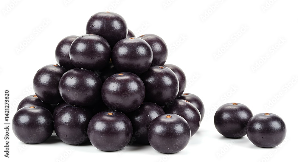 Fresh acai berries white background. Brazilian food Fresh acai berries white background. Brazilian food