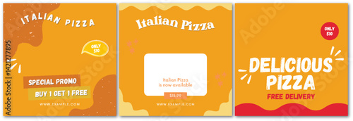 Italian Pizza Promotion Set: Delicious Deals for Online Marketing
