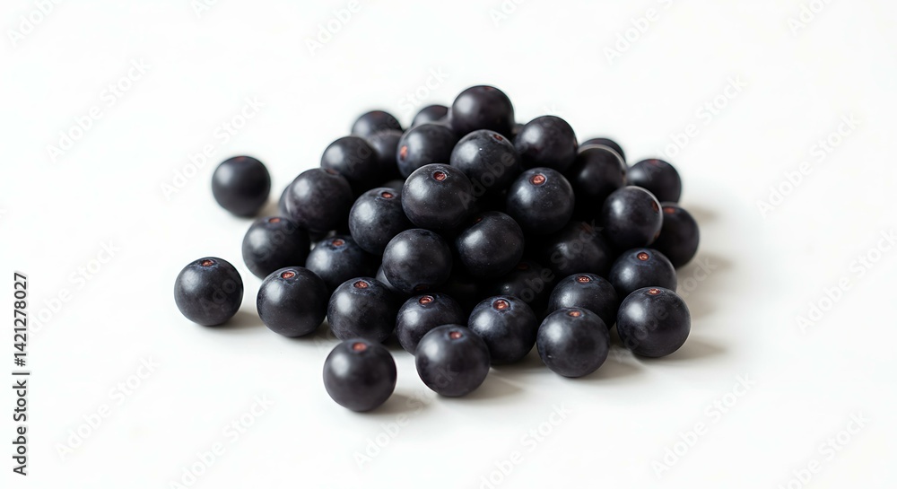 Acai berries white background. Brazilian food Acai berries white background. Brazilian food