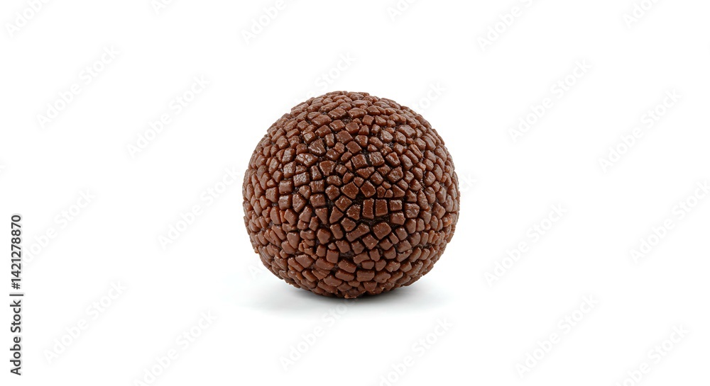 Brazilian sweet brigadeiro isolated on white background. Brazilian food