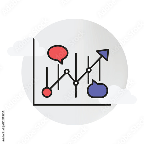 Statistics and Data Analysis vector Icon design