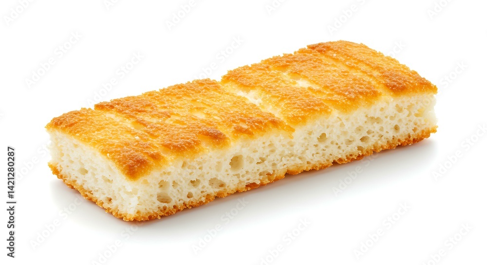 Manioc toast white background. Brazilian food Manioc toast white background. Brazilian food