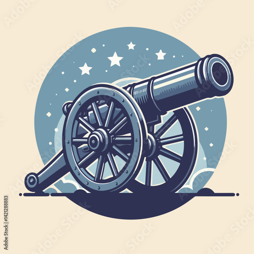 old cannon vector illustration