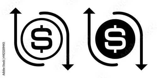 Transfer icon Simple outline logo.