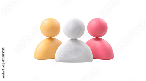 3d icon of users and profile