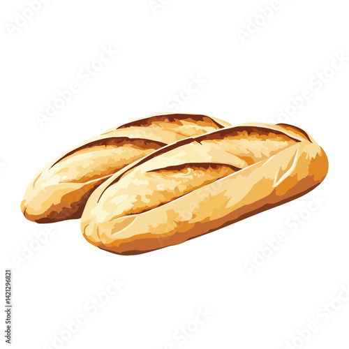 french bread,vector