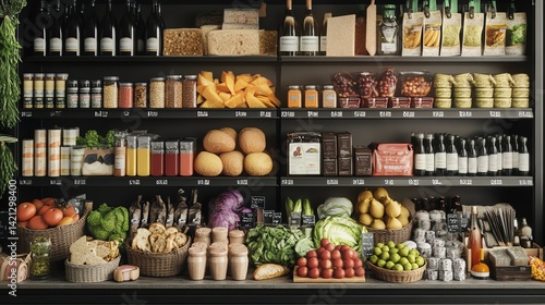 A well-stocked gourmet food store.