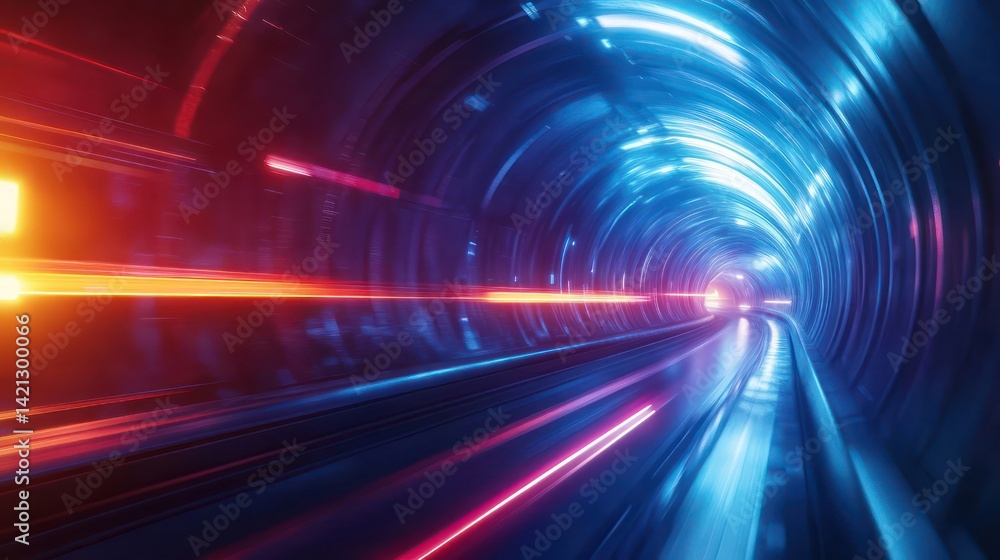Abstract energy flow red blue light streaks Abstract energy flow red blue light streaks
