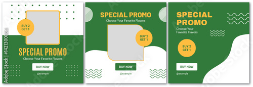 Vibrant Promotion Templates with Modern Graphic Designs for Social Media