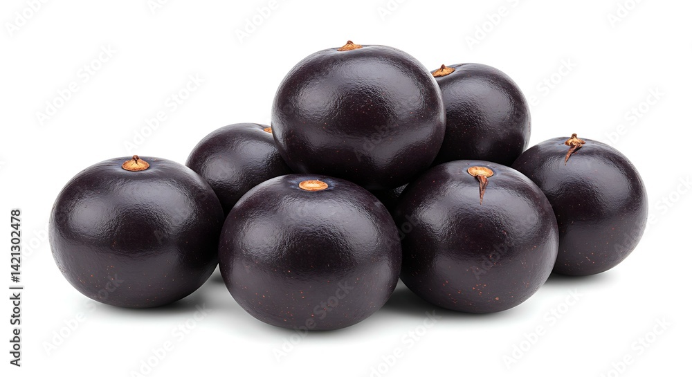 Acai berries white background. Brazilian food Acai berries white background. Brazilian food