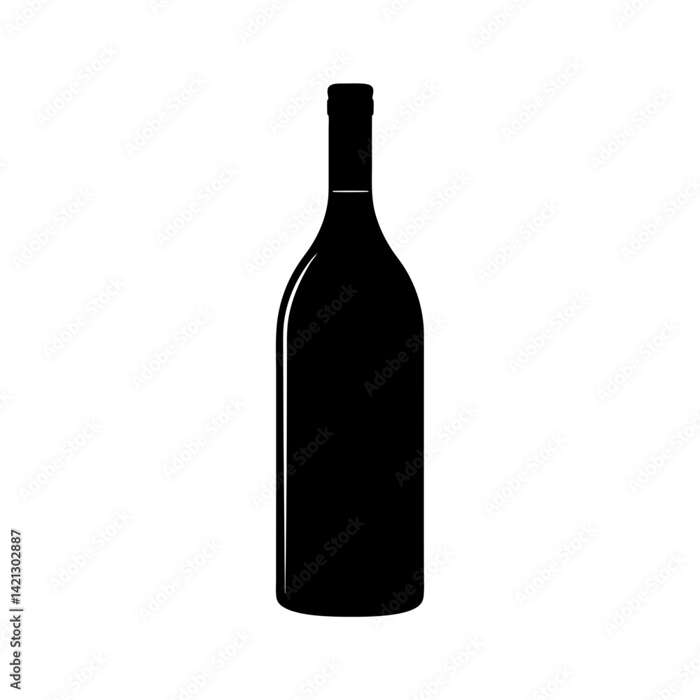 wine bottle vector silhouette illustration wine bottle vector silhouette illustration