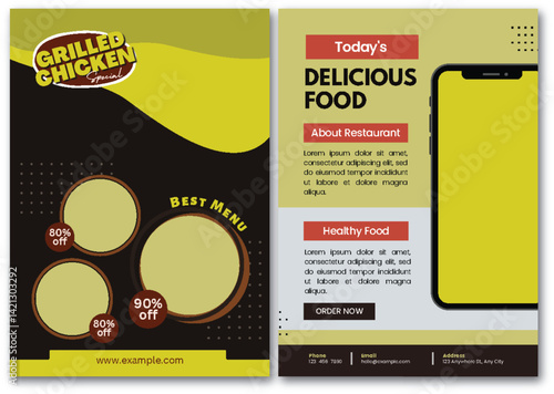 Modern Restaurant Food Menu Template for Delicious Meals Promotion