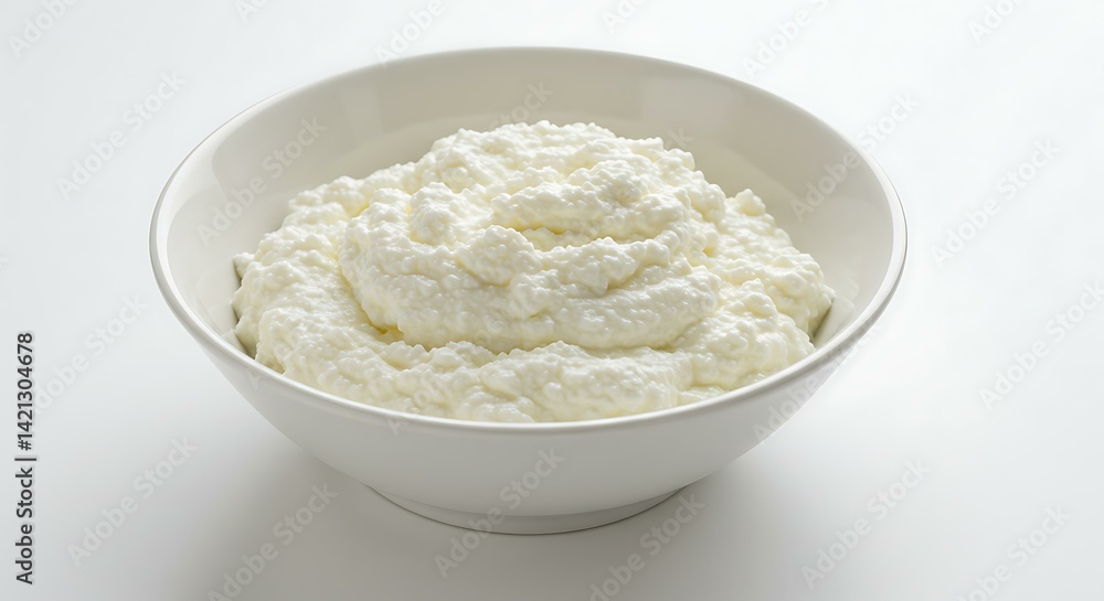 RICOTTA CHEESE dish white background. Brazilian food RICOTTA CHEESE dish white background. Brazilian food