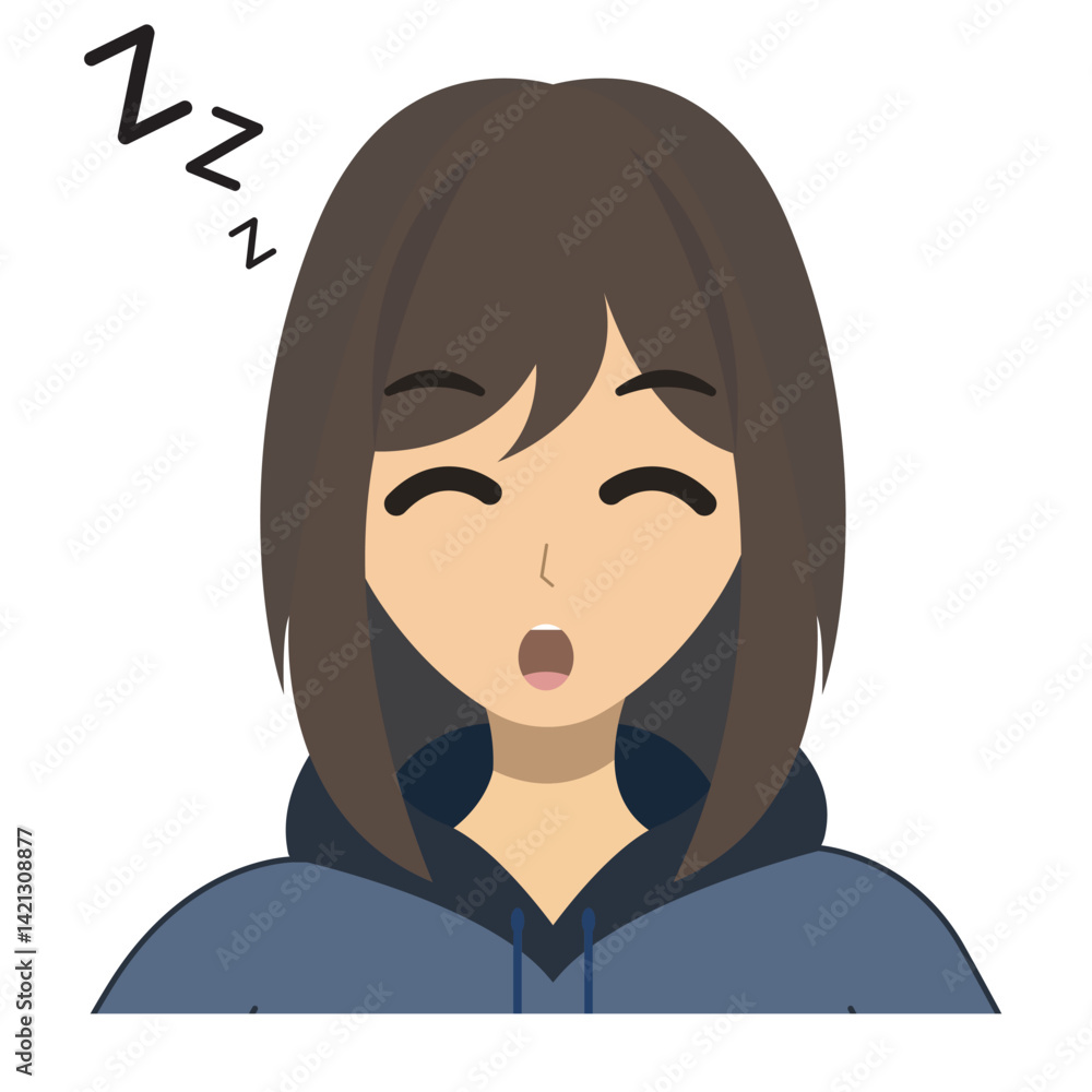 a young woman with her expression vector image a young woman with her expression vector image