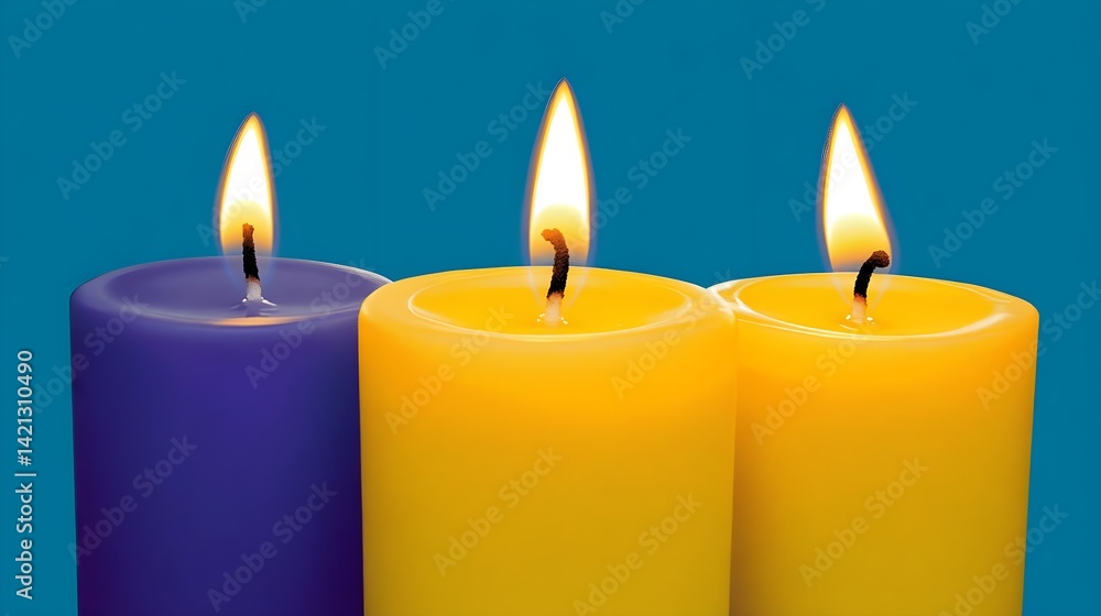 Vibrant candle display studio flat design calm environment eye-level view home decor concept Vibrant candle display studio flat design calm environment eye-level view home decor concept