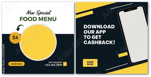 Special Food Menu and Mobile App Promotion for Restaurant Deals