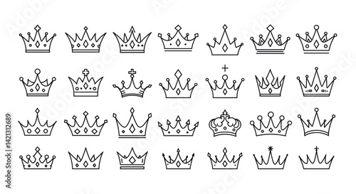 Crown Icons in Gold