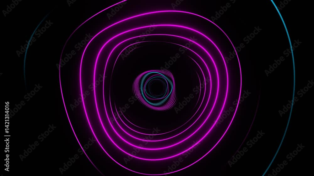 Cyan and Pink Neon Radio Waves Background VJ Loop in 4K Cyan and Pink Neon Radio Waves Background VJ Loop in 4K