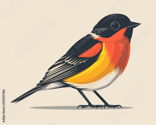 bird Vector cute  cartoon illustration.