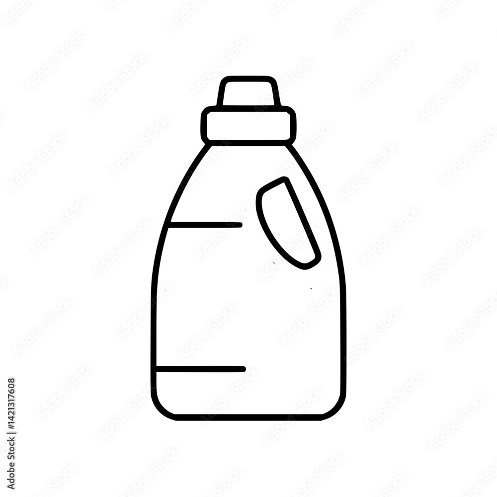Outline icon of a detergent bottle on transparent background Outline icon of a detergent bottle on transparent background