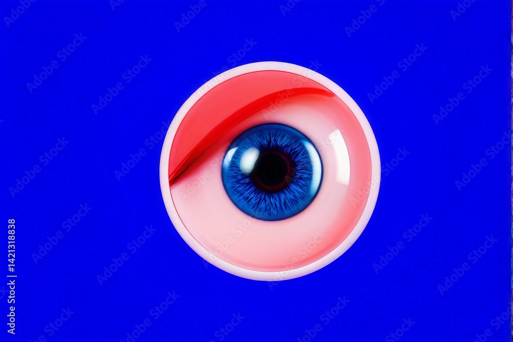 eye of a red and blue color on the backgroundeye background eye of a red and blue color on the backgroundeye background