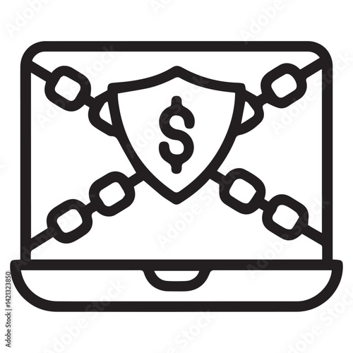 Ransomware Threat icon. Vector icon Design