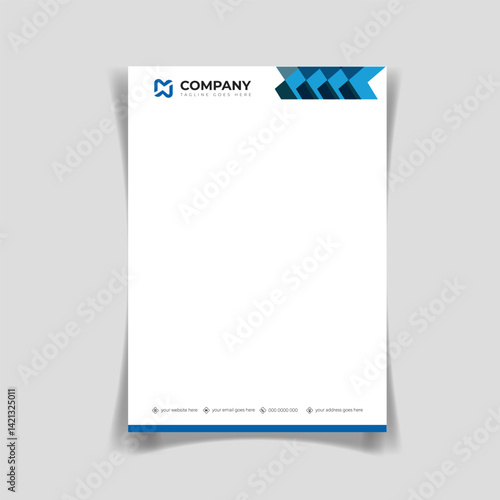 Modern Corporate Business Letterhead Template Design