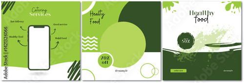 Fresh and Green: Customizable Healthy Food and Catering Service Templates