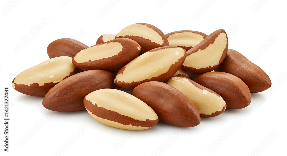 Brazil nuts isolated on white background with clipping path Brazilian food white food background. Brazilian food Brazil nuts isolated on white background with clipping path Brazilian food white food background. Brazilian food