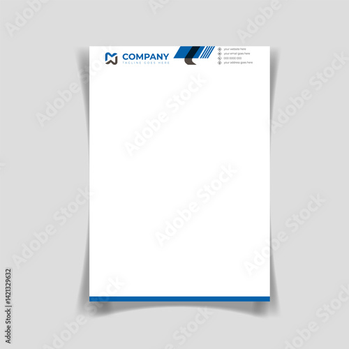 Modern Corporate Business Letterhead Template Design