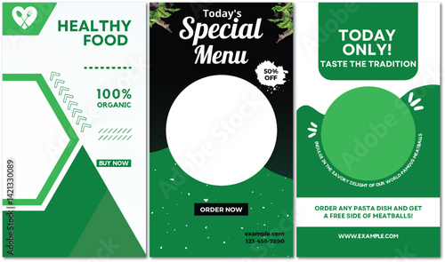 Delicious food offer template for social media story promotion campaign