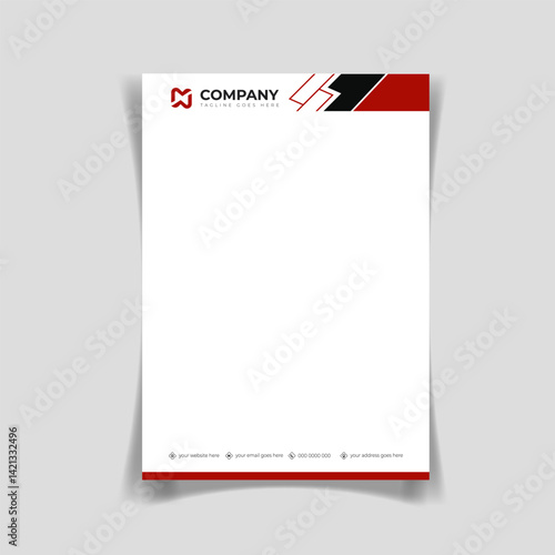 Modern Corporate Business Letterhead Template Design