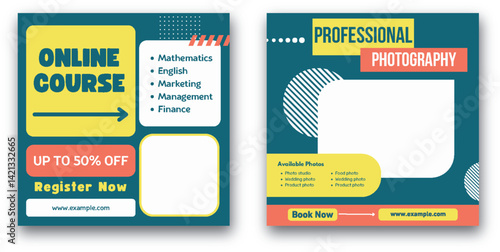 Engaging Promotional Template for Online Courses and Photography Services