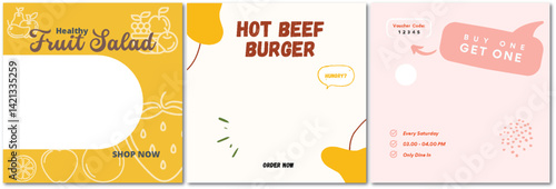 Eye-Catching Food Promotion Template for Social Media Marketing Campaign