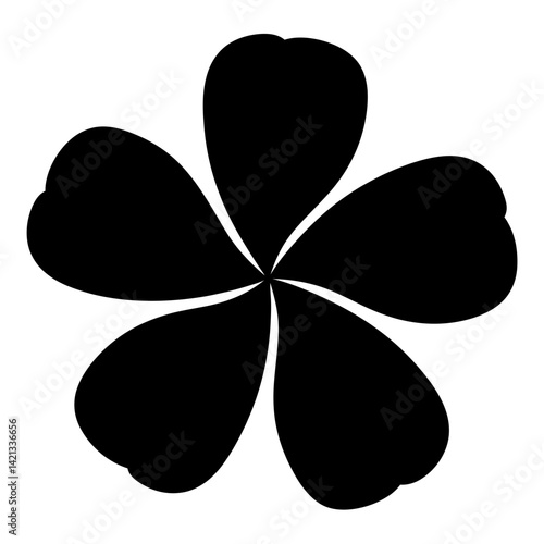plumeria flower minimalist silhouette vector - for nature graphic design projects plumeria, plant flower modern artwork.