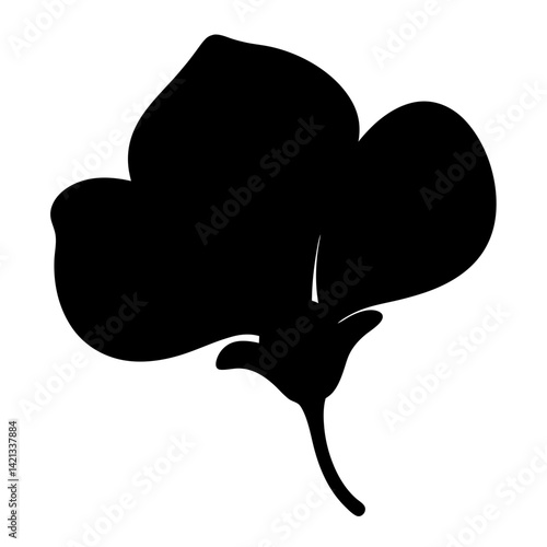 sweet pea flower minimalist silhouette vector - for nature graphic design projects sweet pea, plant flower modern artwork.
