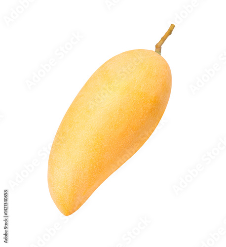 Yellow mango isolated on white background