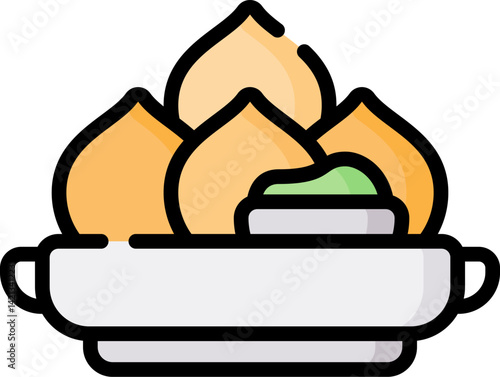 aloo gobi illustration on a white background  