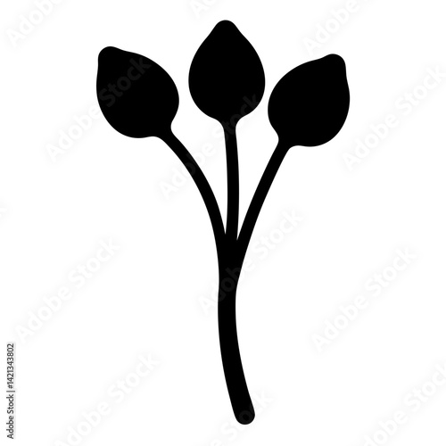 allium flower minimalist silhouette vector - for nature graphic design projects allium, plant flower modern artwork.