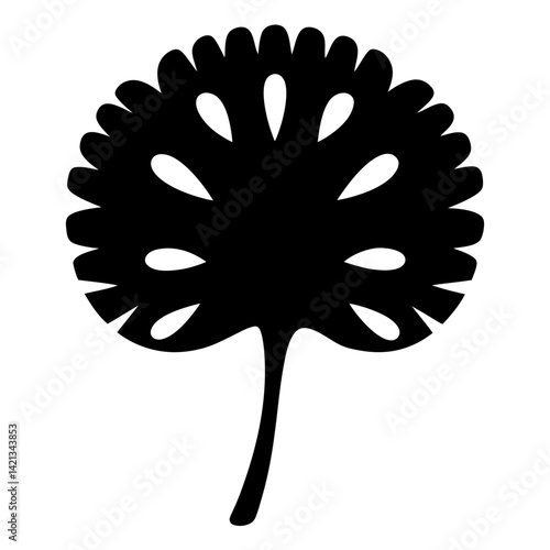 allium flower minimalist silhouette vector - for nature graphic design projects allium, plant flower modern artwork.