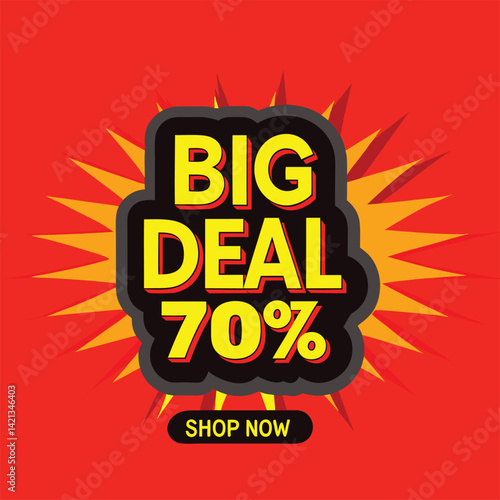 big deal offer final sale tag. Banner design template for marketing. Special offer promotion or retail. background banner modern graphic design for store shop, online store, website, landing page