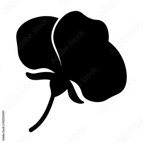 sweet pea flower minimalist silhouette vector - for nature graphic design projects sweet pea, plant flower modern artwork.