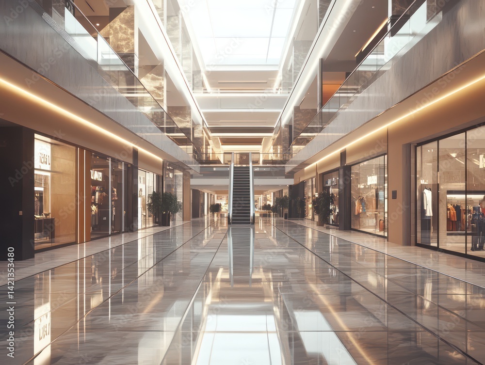 Fototapeta premium Modern shopping mall interior design