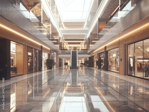Modern shopping mall interior design